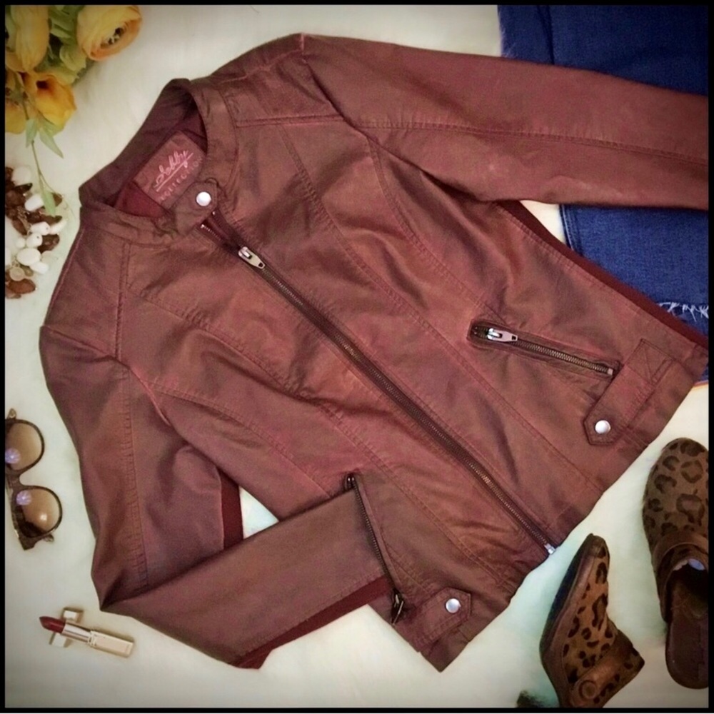 ‼️SALE‼️ NWT Sebby Collection Faux Leather Moto Jacket - Picture 4 of 15